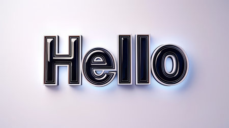 The word Hello created in Art Deco Typography.の素材