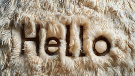 Beige Fur Hello concept art poster.の素材