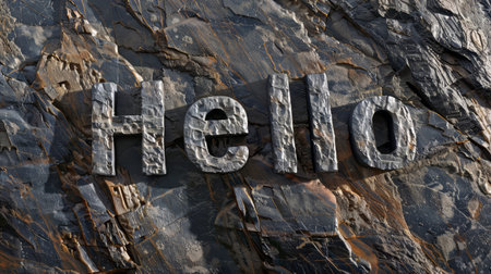 Gneiss Stone Hello concept art poster.の素材