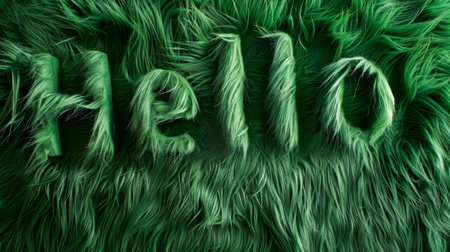 Green Fur Hello concept art poster.の素材