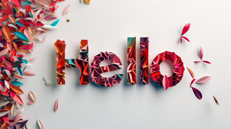 The word Hello created in Paper Mosaic.の素材