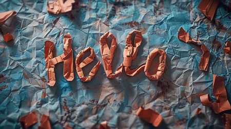 Paper Hello concept art poster.の素材