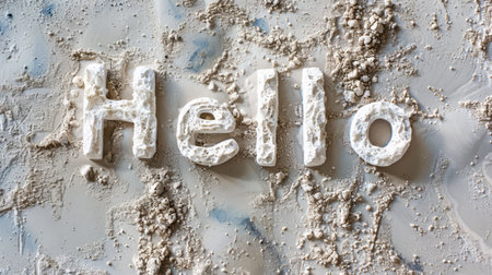 Pumice Stone Hello concept art poster.の素材