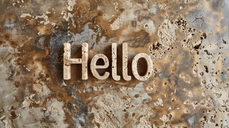 Travertino Hello concept art poster.の素材