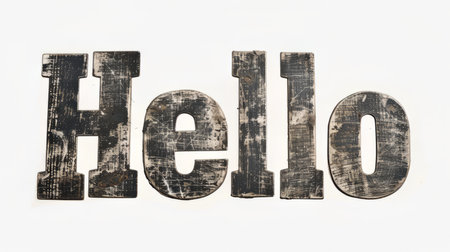 The word Hello created in Vintage Typography.の素材