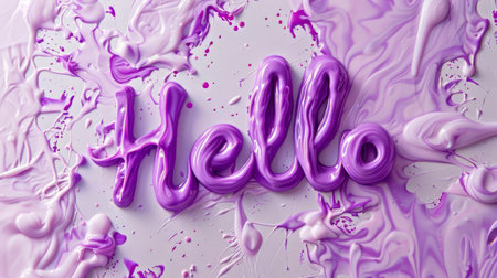 Violet Slime Hello concept art poster.の素材