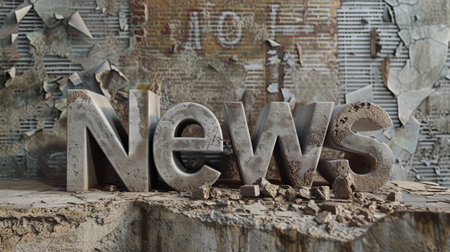 Concrete News concept art poster.の素材