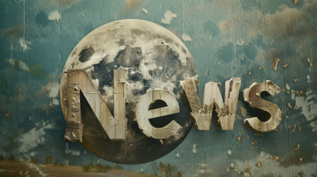 Moon News concept art poster.の素材