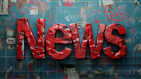 Red News concept art poster.の素材