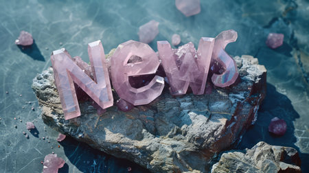 Rose Quartz Crystal News concept art poster.の素材