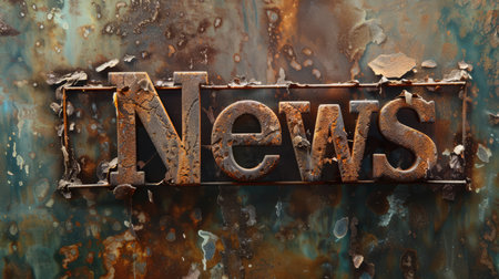 Rusty Iron News concept art poster.の素材