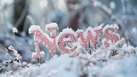 Winter News concept art poster.の素材