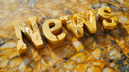 Yellow Marble News concept art poster.の素材