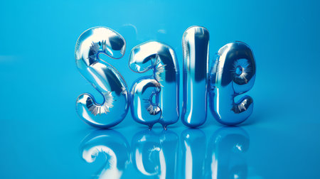 Blue Glossy Surface Sale concept art poster.の素材