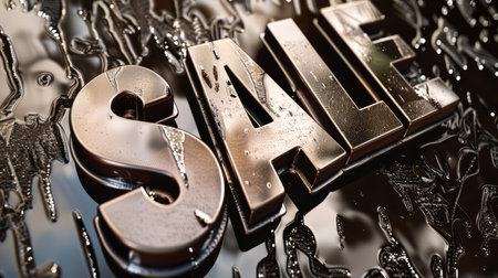 Brown Glossy Surface Sale concept art poster.の素材