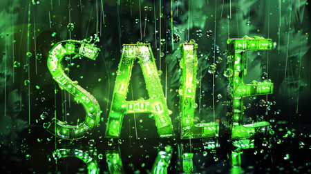 Green LED Sale concept art poster.の素材