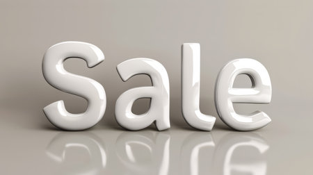 Grey Glossy Surface Sale concept art poster.の素材