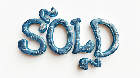 The word Sold created in 3D Calligraphy.の素材