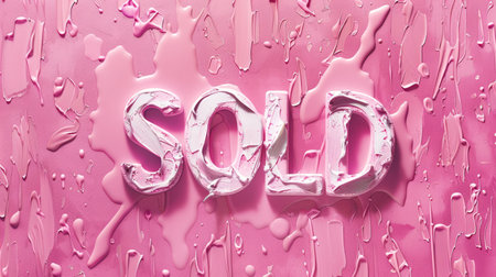 Pink Glossy Surface Sold concept art poster.の素材