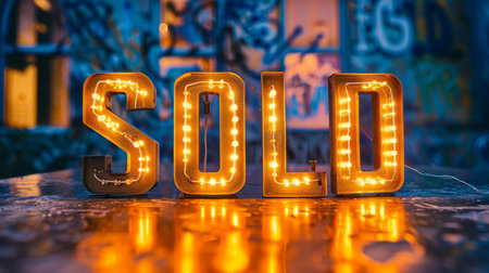 Yellow LED Sold concept art poster.の素材