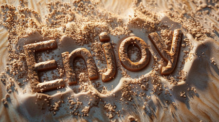 Sand Enjoy concept art poster.の素材