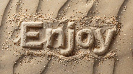 Sand Enjoy concept art poster.の素材