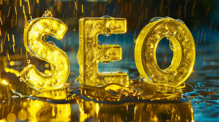 Yellow Glass SEO concept art poster.の素材