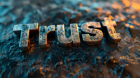 Glossy Surface Trust concept art poster.の素材