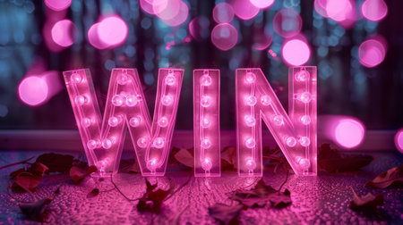 Pink LED WIN concept art poster.の素材