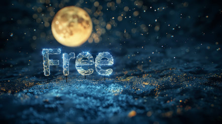 Moon Light Free concept art poster.の素材