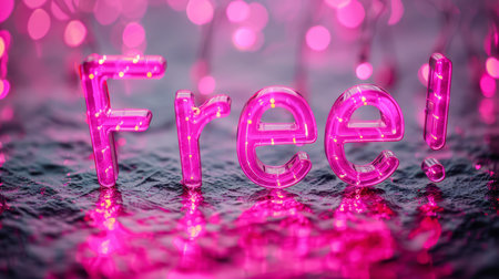 Pink LED Free concept art poster.の素材