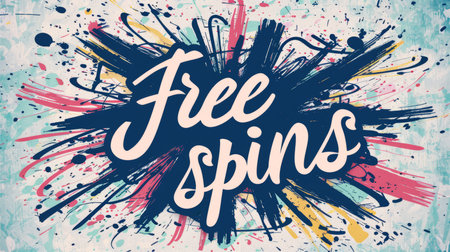 The words Free Spins created in Hand-Lettering.の素材