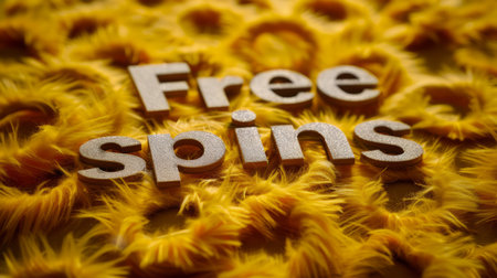 Yellow Fur Free Spins concept art poster.の素材