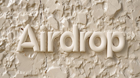 Beige Marble Cryptocurrency Airdrop concept art poster.の素材