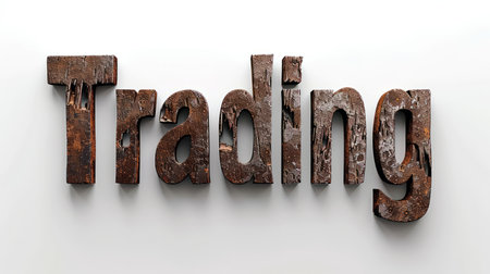 Stock Markets symbol created in 3D Calligraphy.の素材