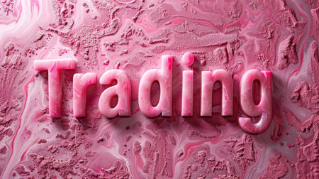 Pink Marble Financial Markets concept art poster.の素材
