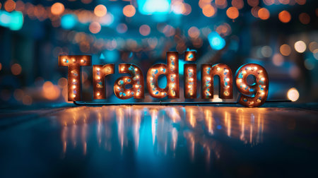 Focused Lighting Financial Markets concept art poster.の素材