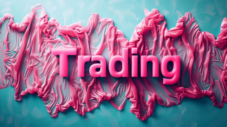 Pink Financial Markets concept art poster.の素材