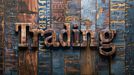 Wooden Rosewood Financial Markets concept art poster.の素材