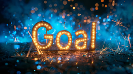 Focused Lighting Success and Target concept art poster.の素材