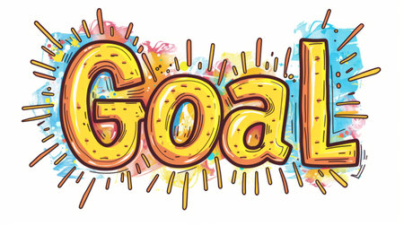 Success and Target symbol created in Cartoon Illustration.の素材