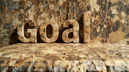 Beige Marble Success and Target concept art poster.の素材