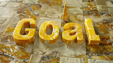 Yellow Marble Success and Target concept art poster.の素材