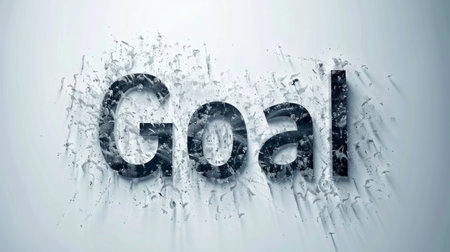 Success and Target symbol created in Italic Calligraphy.の素材