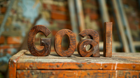 Wooden Mahogany Success and Target concept art poster.の素材