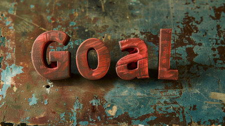 Wooden Mahogany Success and Target concept art poster.の素材