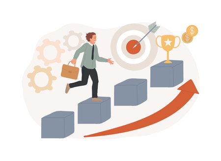 Career growth isolated concept vector illustration.のイラスト素材