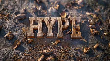 Wooden Walnut Social media hype concept art poster.の素材