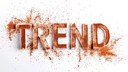 Social media Trend symbol created in Cinnamon Typography.の素材