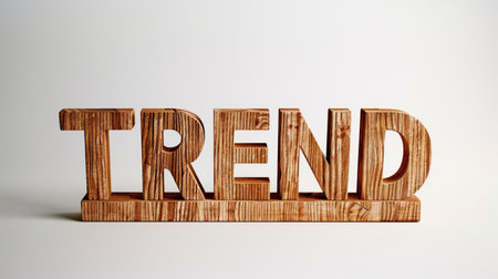 Social media Trend symbol created in Display Typography.の素材